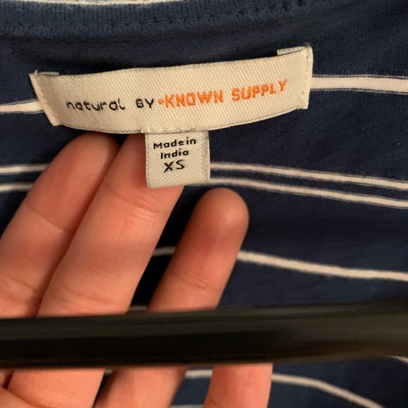 Blue and white striped romper - Picture 3 of 3